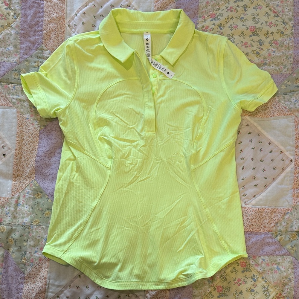 Lululemon Athletica Neon Green Button Down Shirt